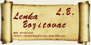 Lenka Bozitovac vizit kartica